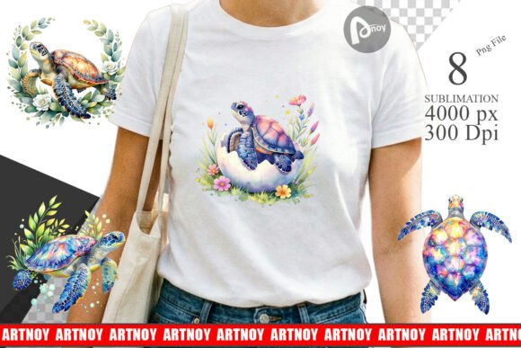 Download Boho Floral Sea Turtle Sublimation PNG - Floral sea turtle Collection
