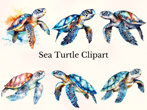 Download Watercolor Sea Turtle Clipart - Watercolor sea turtle Collection