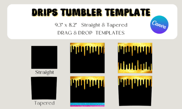 Download Drips Canva Tumbler Template - Tumbler template Collection