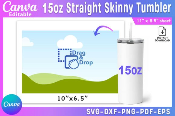 Download 15oz Straight Skinny Tumbler Template | - Tumbler template Collection