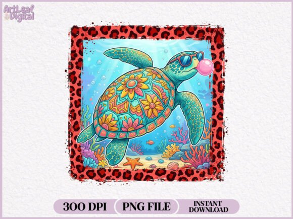 Download Floral Sea Turtle Summer Beach PNG - Premium Bundle
