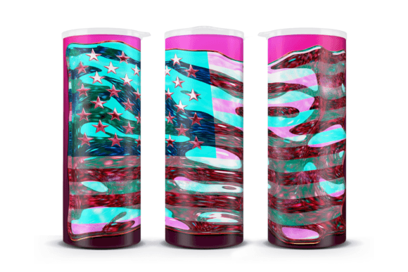 Download Glossy USA Flag 20 Oz Skinny Tumbler Png - Premium Resources